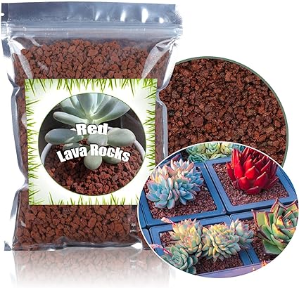 Photo 1 of 2 PACK --- Red Horticultural Lava Rock for Plants, 1.1 LB No Dyes or Chemicals 100% Pure Volcanic Rock, Soil Aggregate for Bonsai, Cactus, Succulents, and Other Container Grown Plants