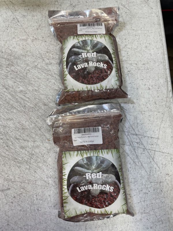 Photo 2 of 2 PACK -- Red Horticultural Lava Rock for Plants, 1.1 LB No Dyes or Chemicals 100% Pure Volcanic Rock, Soil Aggregate for Bonsai, Cactus, Succulents, and Other Container Grown Plants