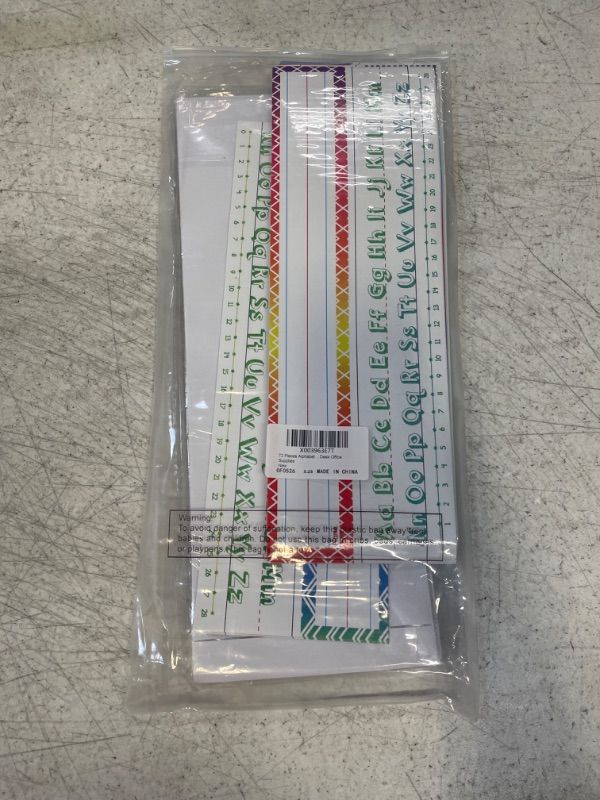 Photo 1 of 72 Pieces Alphabet Number Line Name Plates Clear Nameplate Pocket Self Adhesive Desk Name Tag Covers for School Classroom Desk Office Supplies