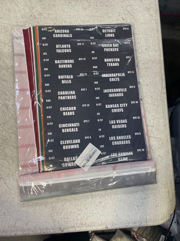Photo 1 of SELF FIND Fantasy Football Draft Board 2023-2024,Game Processing Kit – Extra Large Set – Premium Color Edition -14 Teams 20 Rounds 637 Player Labels 4 feet x 6 feet