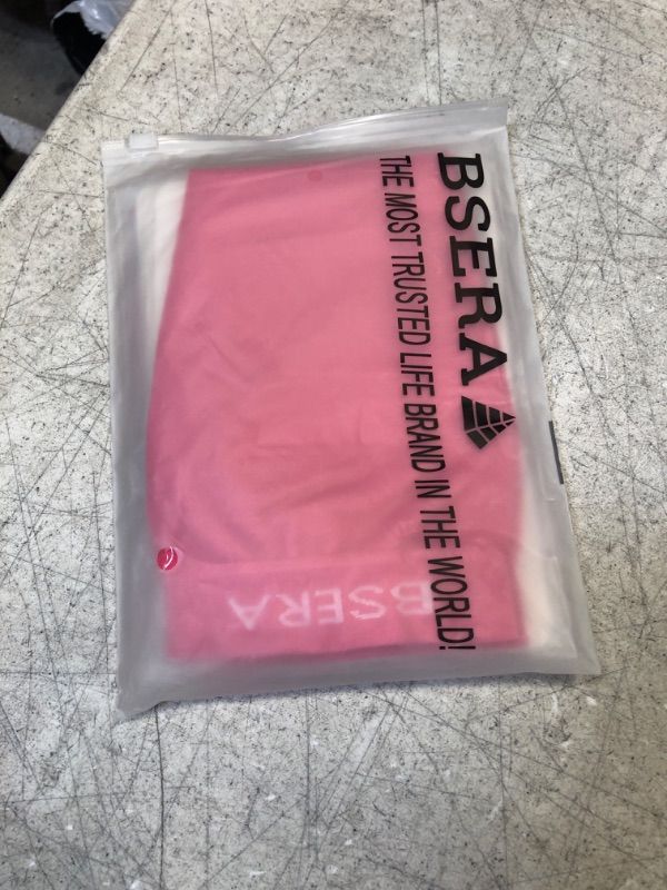 Photo 1 of BSERA Calf Compression Sleeve Women, 2 Pairs 20-30mmHg Footless Compression Socks for Swelling Shin Splints Varicose Veins Pink Large