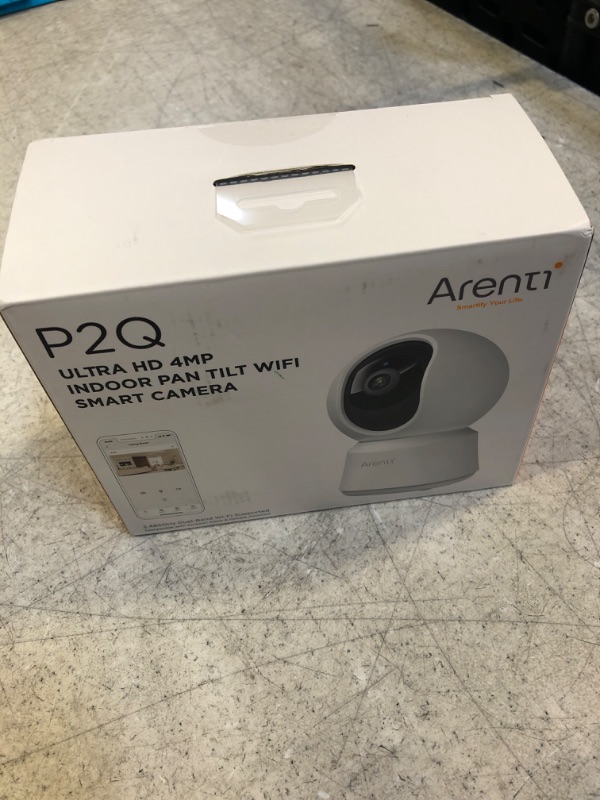 Photo 2 of ARENTI 5ghz WiFi Security Camera Indoor, 4MP Pet Dog Camera with Phone App, Baby Home Cam 2.4G/5G Dual-Band, Pan/Tilt, AI Motion Detection, Auto Tracking, 2-Way Talk, Night Vision, Works with Alexa BEIGE