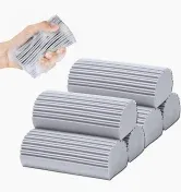 Photo 1 of [6 Pack] Sponge, Magic Sponges, Scrub Sponges for Cleaning Blinds, Dishes, Glass, Baseboards, Vents, Railings, Mirrors, Window Track Grooves and Faucets, Gray