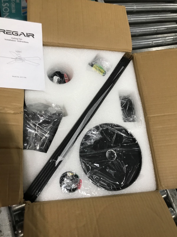 Photo 1 of Ceiling Fans with Lights 52-Inch, Remote Control Reversible DC Motors, 3CCT Dimmable Timer Noiseless, Black Ceiling Fan for Bedroom Living Room, Indoor&Outdoor ETL Listed Matte Black 52 inches