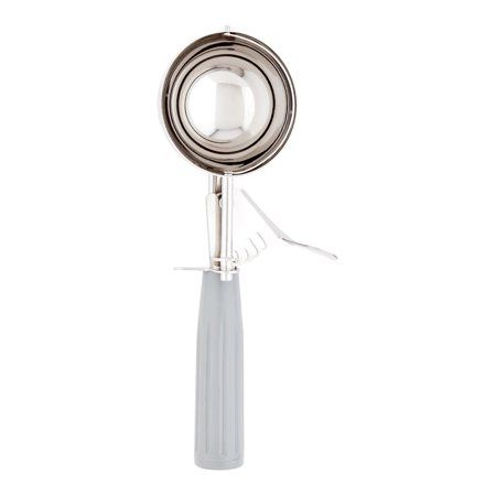 Photo 1 of #8 (4 Oz) Disher Scoop Food Scoop Ice Cream Scoop Portion Control - Grey Handle Stainless Steel Met Lux - 1ct Box
