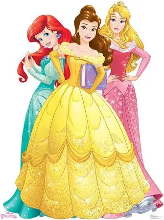 Photo 1 of Cardboard People Ariel, Belle & Aurora Life Size Cardboard Cutout Standup - Disney Princess Friendship Adventures
