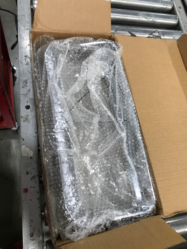 Photo 1 of PIT66 12" Headlight Visor Bezels w/Amber LED Bar Compatible with Kenworth T400 T600 T800 W900 Classic 120 132 /Peterbilt 378 379 /Western Star 4900