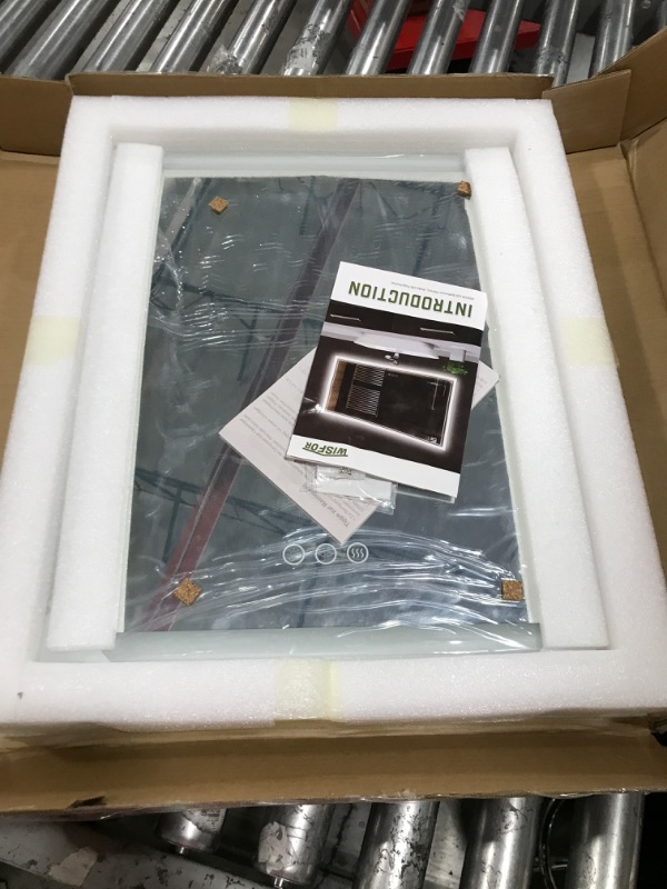 Photo 1 of Backlit Smart LED Bathroom Mirror: 20 x 16 Inch Dimmable 3 Colors Anti-Fog Mirrors with Light Memory - CRI95 Wall Mounted Lighted Mirror for Vanity