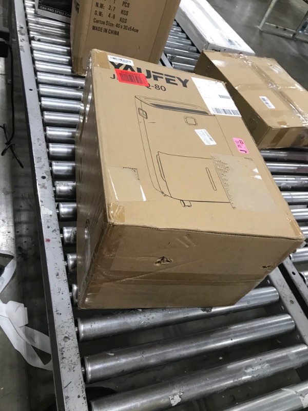 Photo 1 of Yaufey 80 Pints Most Efficient Energy Star Dehumidifier for Home, Basement and Large Room up to 6500 Sq. Ft., with Drain Hose, Timer, Intelligent Humidity Control and Large Water Tank