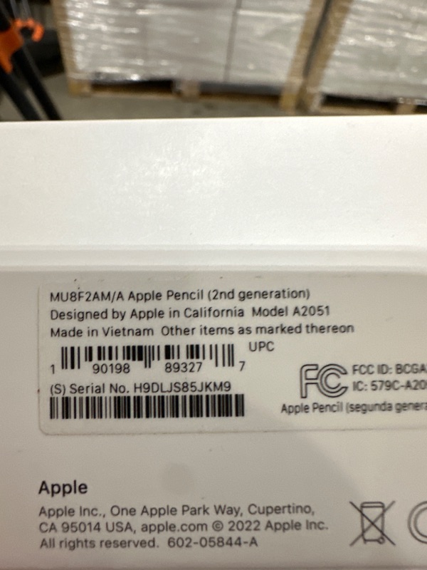 Photo 1 of Apple Pencil (2nd Generation): Pixel-Perfect Precision and Industry-Leading Low Latency, Perfect for Note-Taking, Drawing, and Signing documents. Attaches, Charges, and Pairs magnetically.