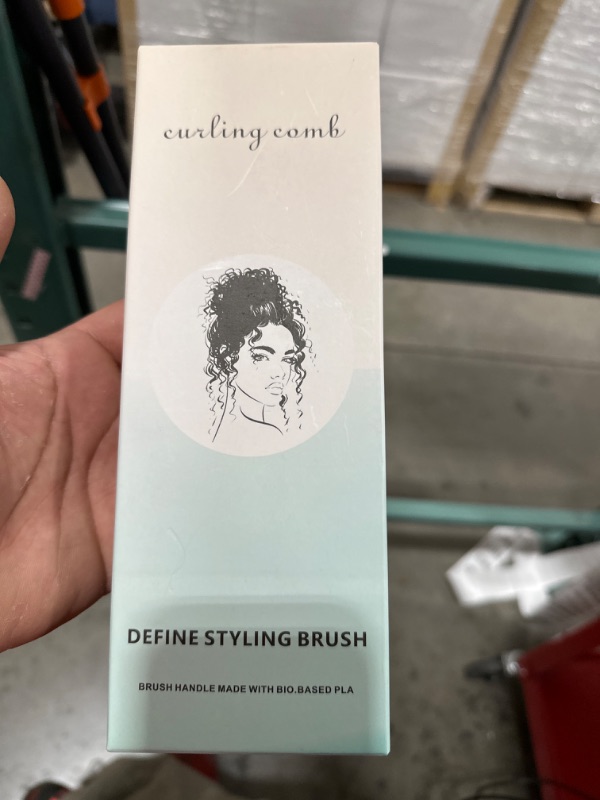 Photo 1 of Curl Defining Brush,Curly Hair Brush,Curl with Prongs Define Styling Brush,Styling Brush for Detangling, Shaping and Defining Curls For Women to Reduce Pulling and Curl Separation (Milk White)
