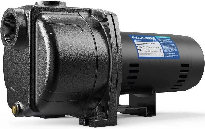 Photo 1 of AQUASTRONG 1.5 HP Centrifugal/Jet Pump, 4250 GPH, 115/230V, Durable Cast Iron Pump for Lawn Sprinkler and Irrigation
