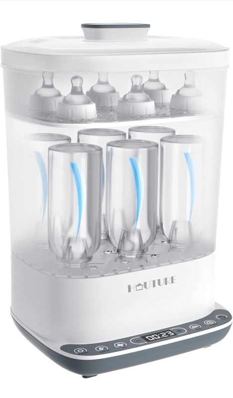 Photo 1 of Baby Bottle Sterilizer, 6-in-1 HAUTURE Bottle Sterilizer and Dryer, Electric Steam Bottle Sanitizer for Baby Stuffs, Baby Bottles & Breast Pump Accessories