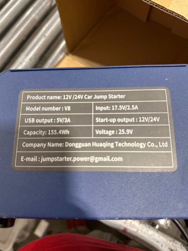 Photo 4 of 10000A Peak Car Jump Starter, 12V/24V Heavy Duty Jump Starter Battery Pack for All Gas & All Diesel Engine, 60000mAh Lithium Portable Power Bank with USB Outlet, Jump Box with Jumper Cables Kit 24V Jump Starter