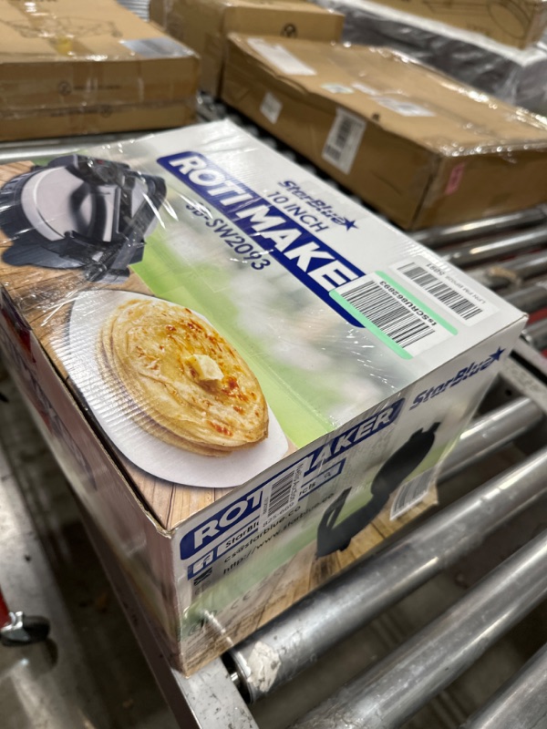 Photo 1 of 10inch Roti Maker by StarBlue with FREE Roti Warmer - The automatic Stainless Steel Non-Stick Electric machine to make Indian style Chapati, Tortilla, Roti AC 110V 50/60Hz 1200W