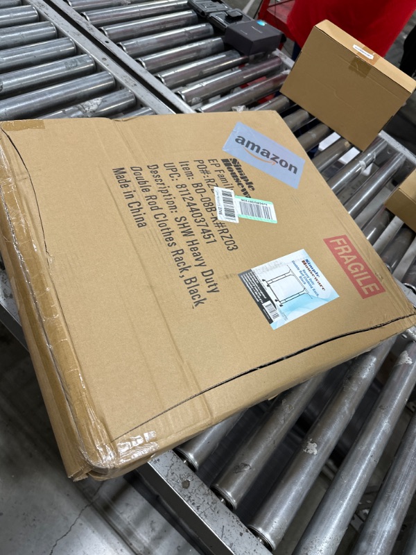 Photo 1 of Simple Houseware Heavy Duty Double Rail Clothing Garment Rack, Black