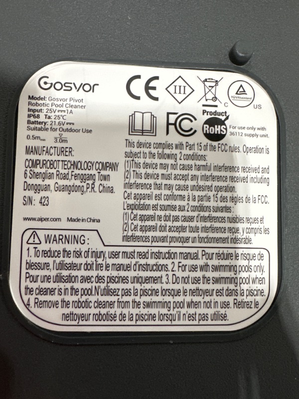 Photo 4 of (Upgrade) Gosvor Pivot Cordless Robotic Pool Cleaner, Wall Climbing, Triple-Motor, Extended Battery Life, Self-Parking, Automatic Pool Vacuum for Inground &above Ground Pools Up to 65 FT in Length