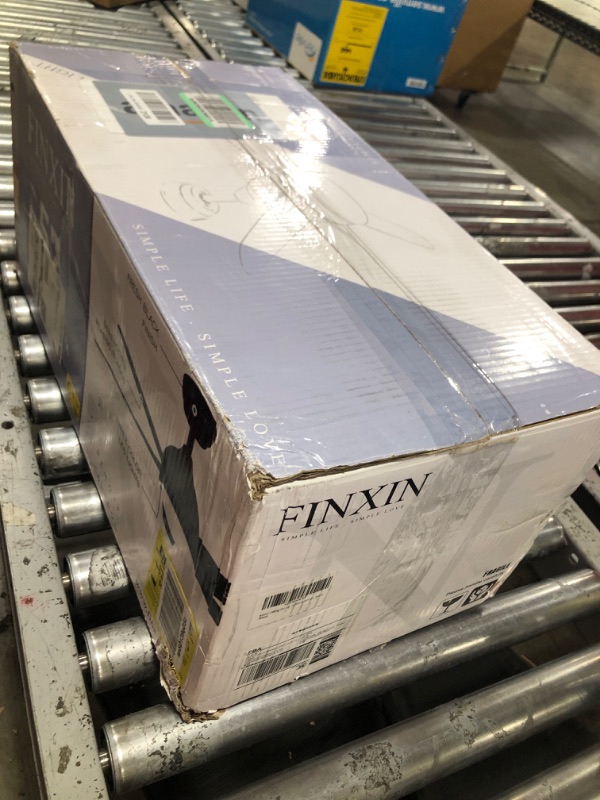 Photo 1 of FINXIN Indoor Ceiling Fan Light Fixtures Black Remote LED 52 Ceiling Fans for Bedroom,Living Room,Dining Room Including Motor,5-Blades,Remote Switch