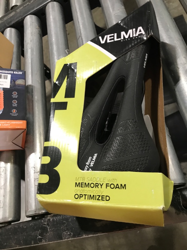 Photo 1 of VELMIA Bike Seat designed in Germany, made of Comfy Memory Foam I Bicycle Seat for Men and Women, Waterproof Bike Saddle with smart Zone-Concept I Exercise Bike Seat, Seat for BMX, MTB & Road