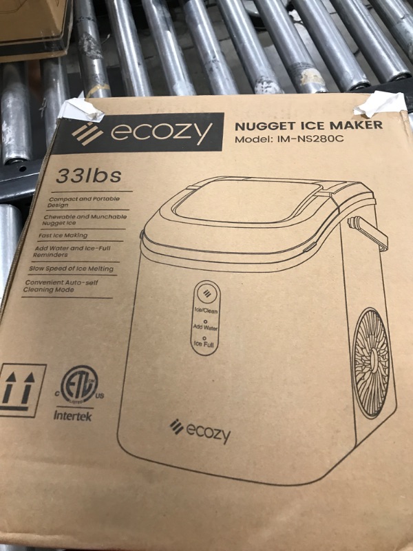 Photo 2 of 
ecozy Portable Ice Maker Countertop, Self-Cleaning Ice Maker Machine with Ice Bags/Ice Scoop/Ice Basket for Home Kitchen Bar Party
