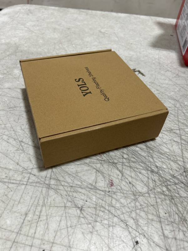 Photo 1 of Small Floating Shelf, Square Shiny Gold Metal with Clear Acrylic, Set of 2 Small Wall Shelves for Wall Décor for Kitchen, Living Room, and Dining Room (Medium 5.75 Inch) Square Medium (2pcs) Gold [Shiny]