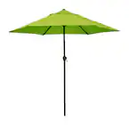 Photo 1 of 9 ft. Steel Market Push Tilt Patio Umbrella in Polyester Lime Green
