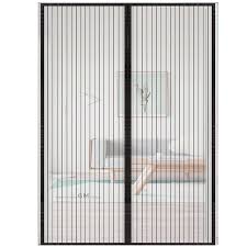 Photo 1 of YUFER Magnetic Screen Door for 62x82" - Screen Door Mesh Curtain with Heavy-Duty Hook & Loop, Fits Screen Size 62"x82" - Black"