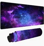 Photo 1 of Galaxy XL Large Gaming Mouse Pad for Desk, Extended Mousepad Desk Mat Desktop, Big Long All Seeing Eye and Space Deskmat for Laptop, Keyboard, Computer for Men Office (Blue Purple, XL 31.5 * 11.8 in)