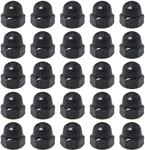 Photo 1 of M3 Nylon Acorn Cap Nuts, White, 25Pcs-Pack M3(25pcs) black