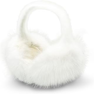 Photo 1 of PESAAT Warm Ear muffs for Women Winter Unisex Fluffy Earmuffs Adjustable Lady Ear Warmer Faux Fur Ear Covers