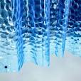 Photo 1 of iecolike EVA 3D Blue Water Cube Plastic Shower Curtain Liner, Waterproof Shower Liner with 3 Magnets