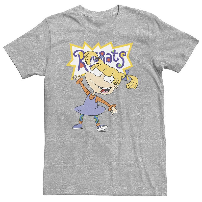 Photo 1 of Big & Tall Rugrats Angelica Simple Portrait Tee, Men's, Size: 3XL Tall, Med Grey
