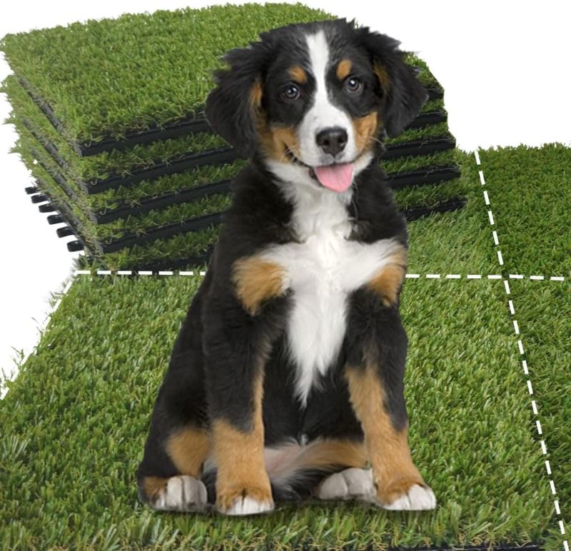 Photo 1 of Qingbei Rina Artificial Grass Turf Tiles Interlocking for Patio Balcony,12"x12" Artificial Turf Grass Outdoor Rug for Dogs Potty Pet Squares Grass Decor Pad,Self-draining Flooring Indoor (9 Pack)
