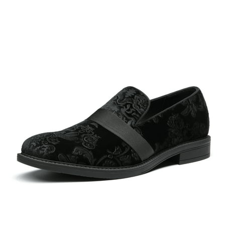 Photo 1 of Bruno Marc Men S Fashion Dress Tuxedo Shoe Slip-on Classic Patent Leather Loafers SBOX227M BLACK Size 9
