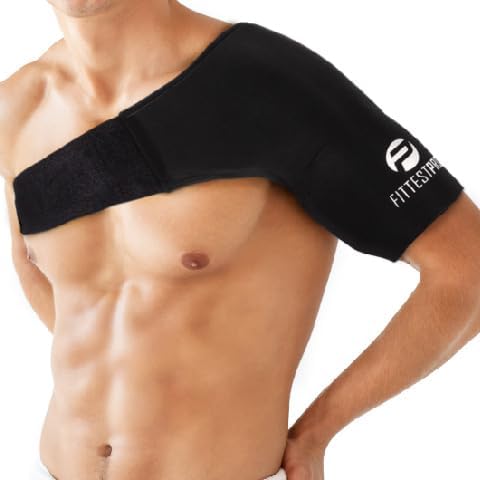 Photo 1 of Shoulder Ice Pack Wrap (Single), Reusable Cold Therapy Wrap for Tendonitis, Swelling, Rotator Cuff, and Recovery
