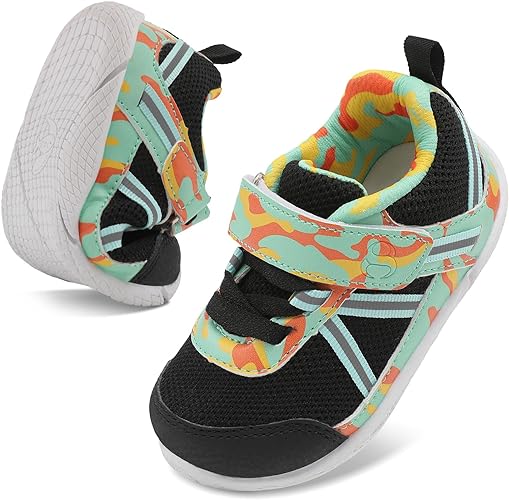 Photo 1 of Scurtain Baby Walking Shoes Comfortable Toddler Boys Girls Sneakers Soft Sole Barefoot Tennis Shoes - 160