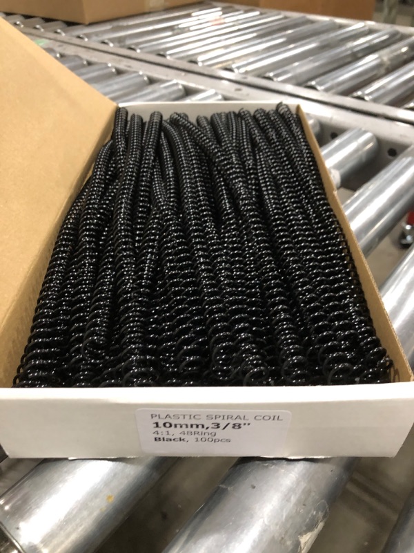 Photo 2 of 10 mm plastic coils black 100pcs 