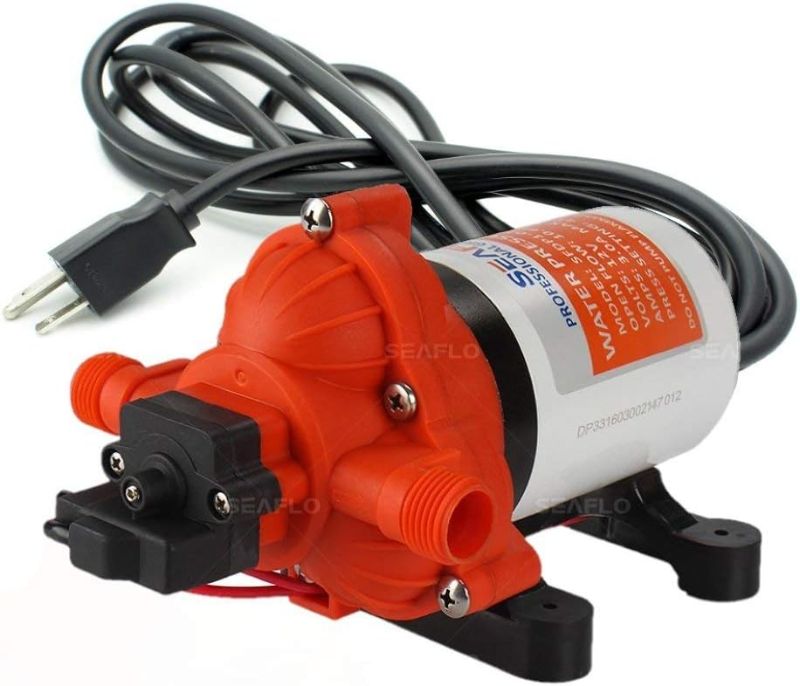 Photo 1 of SEAFLO 33-Series Industrial Water Pressure Pump w/Power Plug for Wall Outlet - 115VAC, 3.3 GPM, 45 PSI