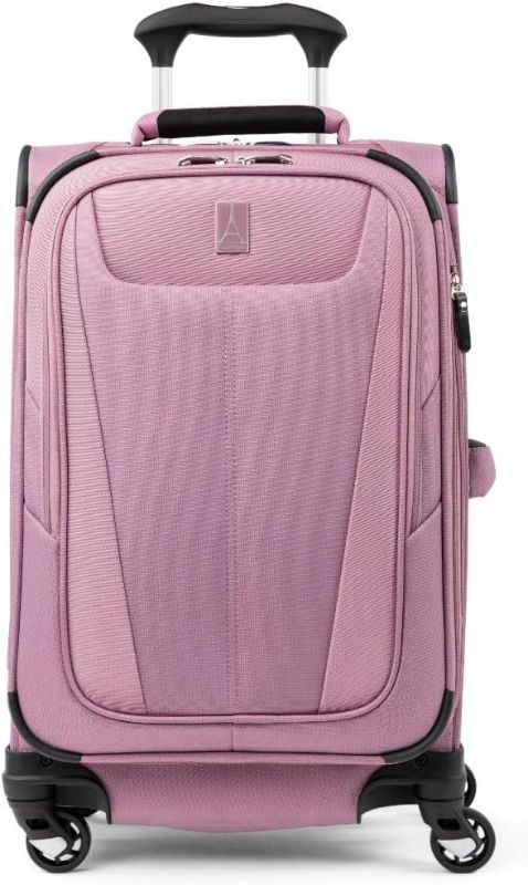 Photo 2 of Travelpro Maxlite 5 Softside Expandable Luggage with 4 Spinner Wheels, Lightweight Suitcase, Men and Women, Orchid Pink Purple, Carry-on 21-Inch Orchid Pink Purple Carry-on 21-Inch