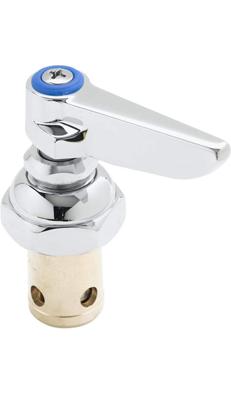 Photo 1 of T&S Brass 002713-40 Spindle Assembly for Eterna Valve Replacement. Cold Side Handle Stem Assembly Replacement Fits all T&S Faucets. , Blue