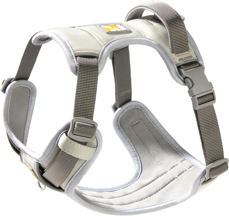 Photo 1 of Dog Harness | No Pull Pet Harness, Super Adjustable and Wear-Resistant with Reflective Trim Design | Extra Soft Padded Dog Vest with Easy Control Handle (Mist Grey, Medium)
