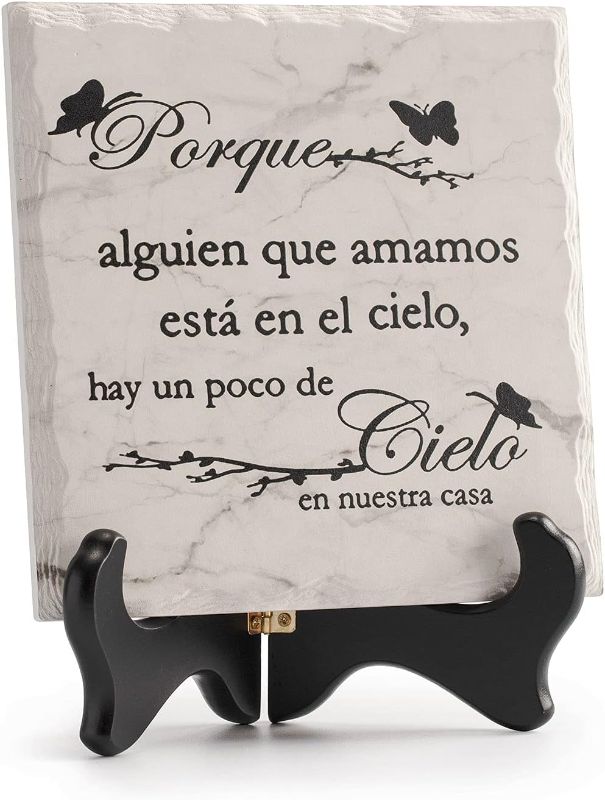 Photo 1 of LukieJac Sympathy Gifts in Spanish Style Signs Home Decor Spanish Religious Gifts for Loss of Mother Father Husband Loved One Grieving Gifts for Women Funeral Gifts in Loving Memory Wedding Sign