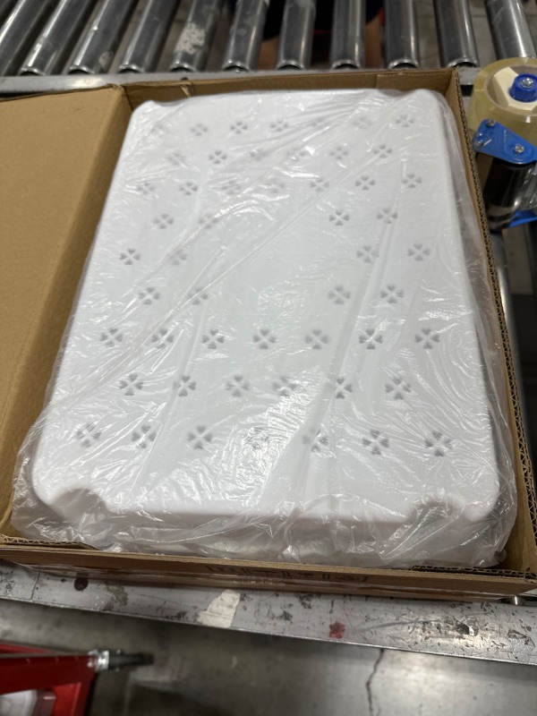 Photo 1 of JIUYOTREE 3-Tier Plastic Rolling Storage Cart Utility Cart with Extra Hanging Cups Handles Lockable Wheels for Living Room Bathroom Kitchen Office White White 3-Tier