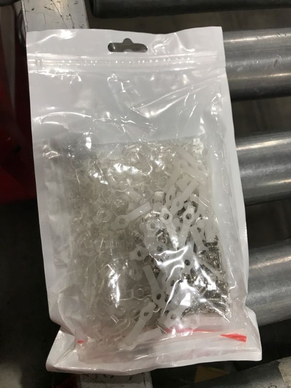 Photo 1 of 200 Pcs Led Strip Light Clips with 200 Pcs Screws Led Light Strip Clips Hue Led Strip Clips Hanging Strip Light Mounting Brackets Fixing Clips for 10mm Wide Waterproof Strip Lights