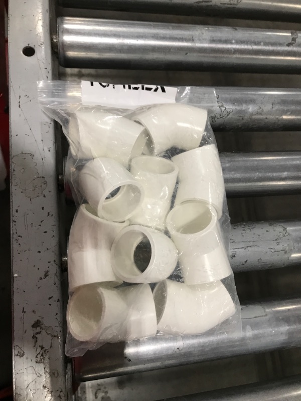 Photo 2 of 10 Pack 1 Inch 45 Degree PVC Elbow Fitting, Furniture Grade Elbow Pipe Connectors for Building DIY Garden Support
