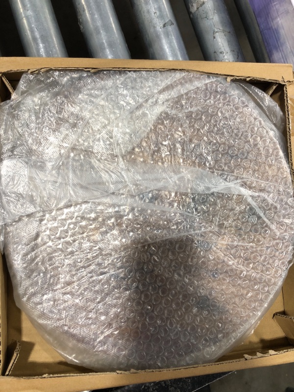 Photo 1 of Coloch Wood Cake Stand with Metal Pedestal Base, 12 Inch Rustic Round Cake Holder Tray Wooden Cake Pedestal Serving Platter for Displaying Cake, Cupcake, Dessert, Parties, Restaurant