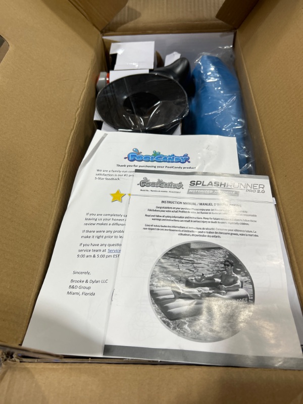 Photo 1 of PoolCandy Splash Runner Motorized Pool Lounger Splash Runner Pro 2.0 12V Motorized Deluxe Pool Lounger