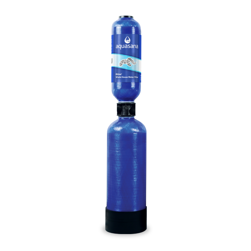 Photo 1 of Aquasana Whole House Water Filter System - UV Purifier - Salt-Free Descaler - Carbon & KDF Media - Filters Sediment & 97% Of Chlorine - 1,000,000 Gl - Water Softener Alternative - EQ-1000-AST-UV 10-Year Filter + Pro + UV + Conditioner