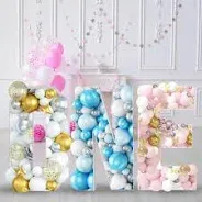 Photo 1 of 2.4FT Mosaic Letters for Balloon ONE Marquee Letter Pre Cut Foam Board Big Marquee Light up Letter DIY Kit for 1st First Birthday Anniversary Party Decorations Supplies