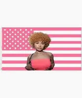 Photo 1 of Ice Flag Spice Flags 3x5ft American Rapper Pink Flags,4 Brass Grommets,for Indoor Decoration,Bar Decor,College Dorm Room Deocr